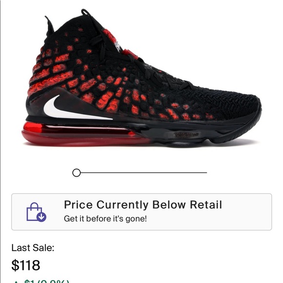 lebron 17 black infrared